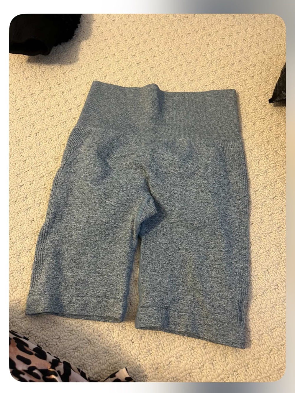 Nike Seamless High-Waist Bike Shorts - Heather Blue